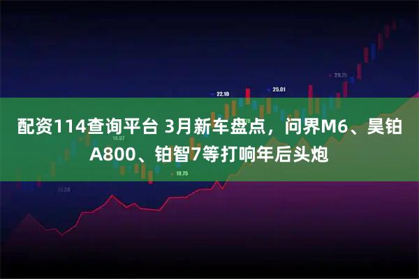配资114查询平台 3月新车盘点，问界M6、昊铂A800、铂智7等打响年后头炮
